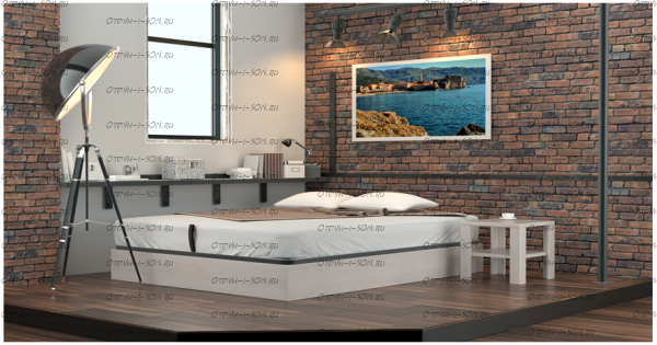 Кровать с подъемным механизмом Куб МЛПД DreamLine