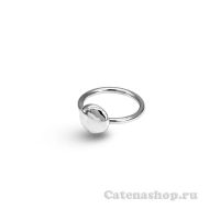Серебряное кольцо "Круг с неровностями"