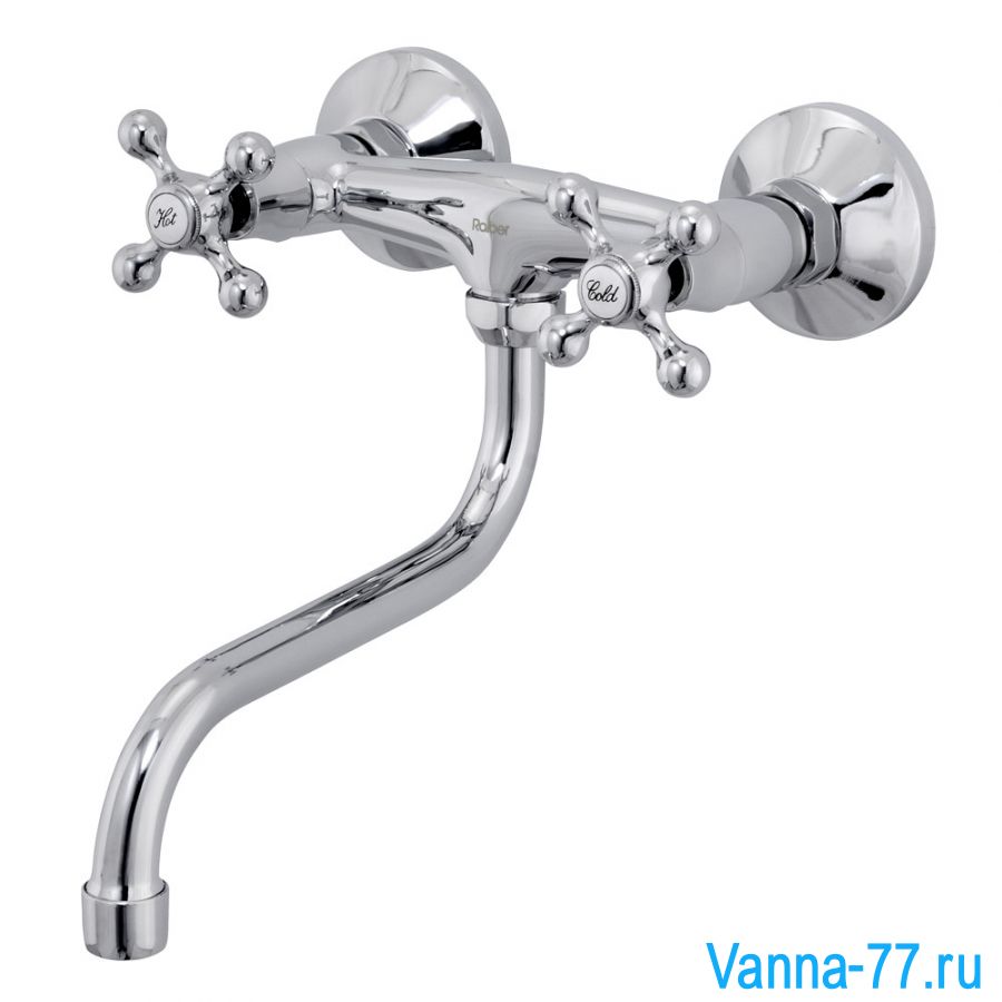 Смеситель для кухни Raiber Eco R1003 с двумя рукоятками