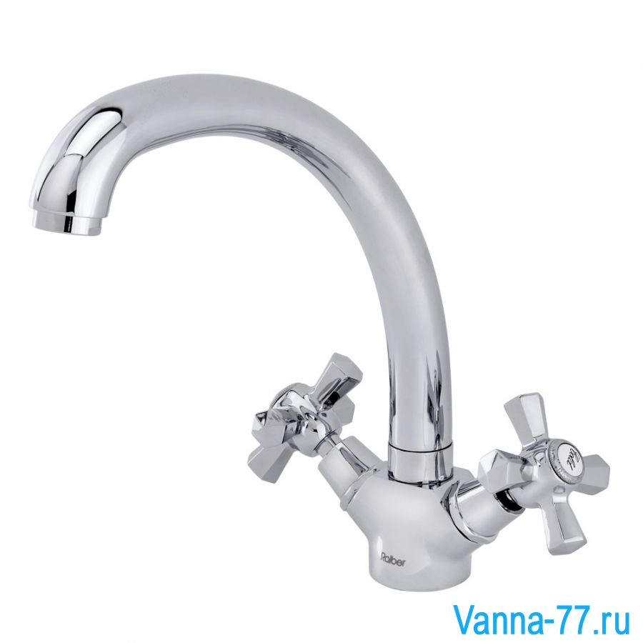 Смеситель для кухни Raiber Ventis R7002 с двумя рукоятками