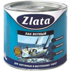 Лак Яхтный Zlata 1.8кг Глянцевый, Алкидно-Уретановый, Атмосферостойкий / Злата