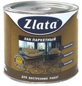 Лак Паркетный Zlata 0.8кг Глянцевый, Полуматовый, Алкидно-Уретановый / Злата