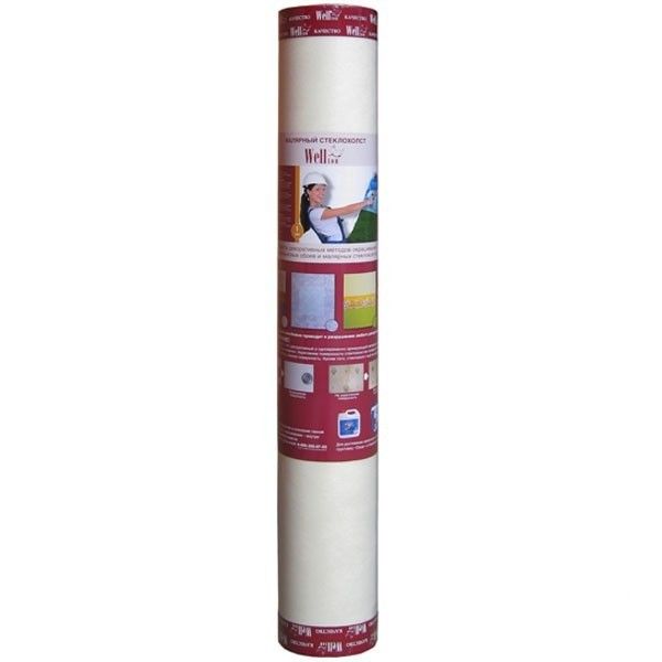 Стеклохолст малярный паутинка 40 г/м2 Wellton, рулон 50 м2