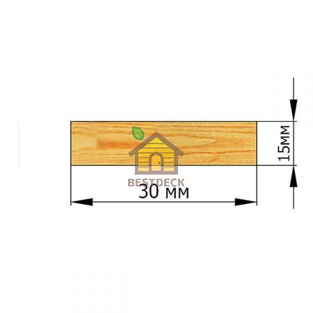 Рейка 15*30 строганая сухая