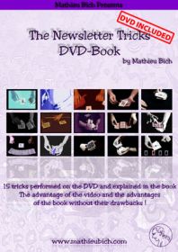 15 карточных фокусов от Mathieu Bich - The Newsletter Tricks DVD - BOOK (гиммики в комплекте)