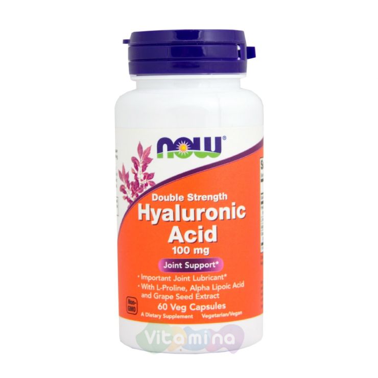 Now Foods Гиалуроновая кислота с Пролином Hyaluronic Acid 60 капс.