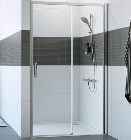 Изображение Huppe Classics 2 EasyEntry Односекционная раздвижная душевая дверь с неподвижным сегментом крепление справа C256