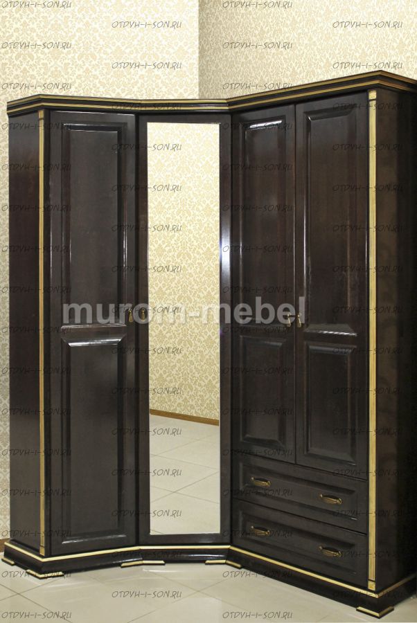Шкаф угловой Грета (135/180х58х237)