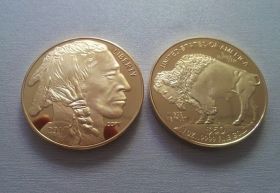 Золотая монета 50$ (копия)