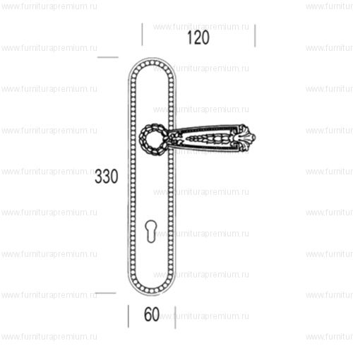 Ручка на планке Salice Paolo Cadice 4295/3006A