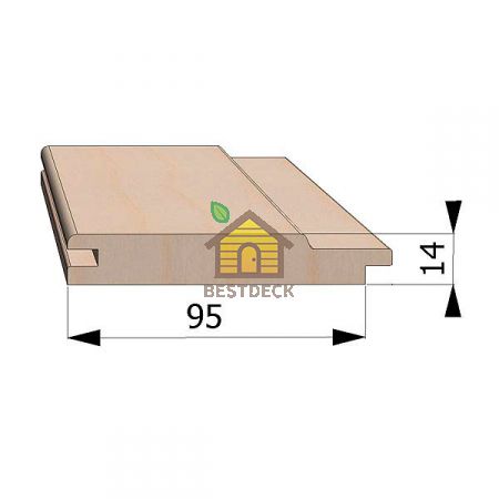 Вагонка липа категория А 14*95 мм