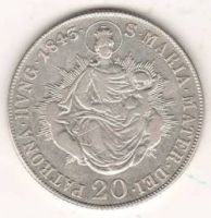 20 крейцеров 1843 г. Венгрия