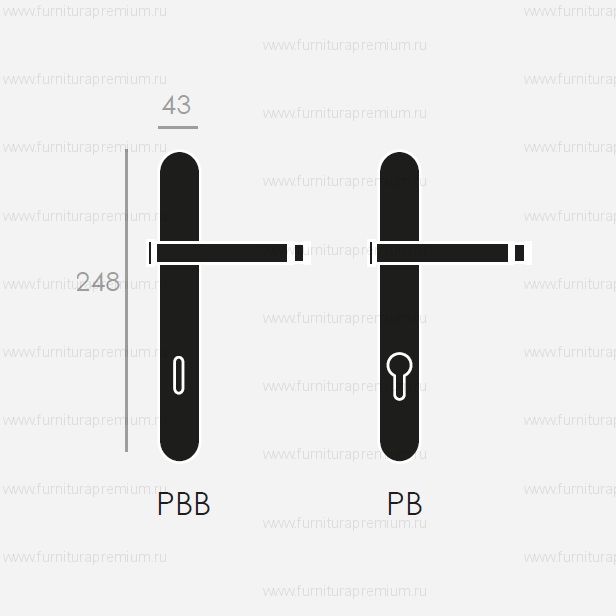 Ручка на планке Groel 540 P Vasilisa