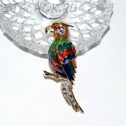Брошь "Попугайчик" (США)