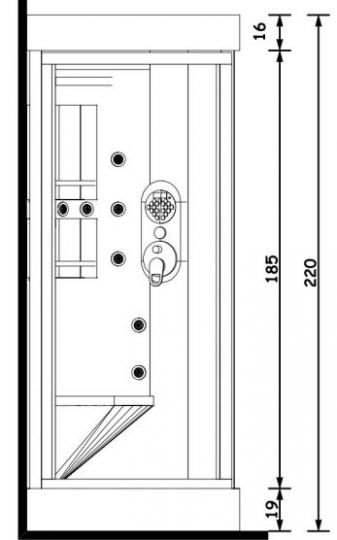 Сауна с душем Gruppo Treesse Acquazzurra 80х100 см B753 ФОТО