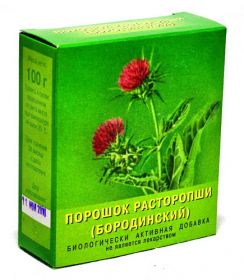 ПОРОШОК  РАСТОРОПШИ  "БОРОДИНСКИЙ"  50Г.  (ШРОТ)