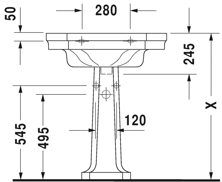 Раковина Duravit 1930 70х50 043870 ФОТО