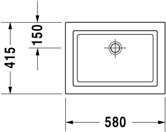 Раковина Duravit 2nd floor шлифованная 58х41,5 031758 ФОТО