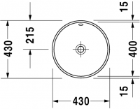 Раковина Duravit Architec встраиваемая 40х40 046840 схема 1