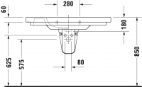 Раковина Duravit D-Code 105х48 034210 схема 4