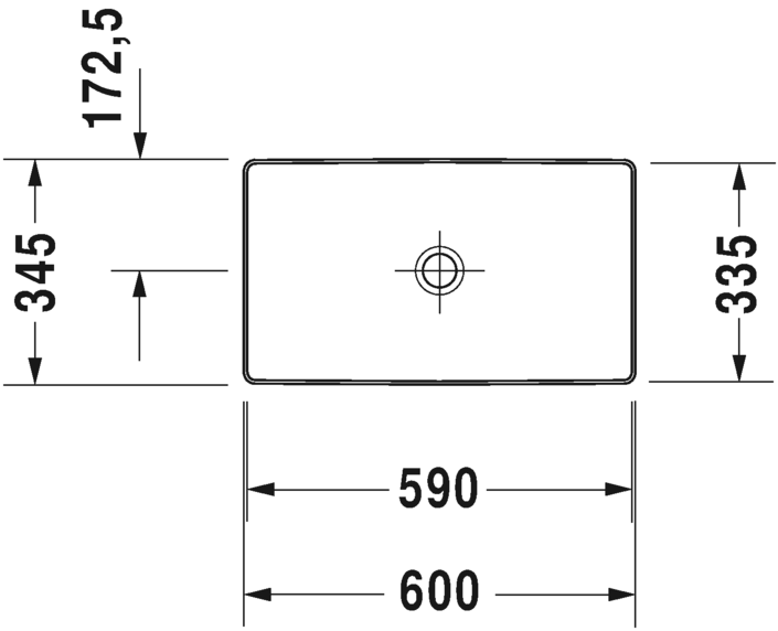 Раковина Duravit DuraSquare шлифованная 60х34,5 235560 ФОТО