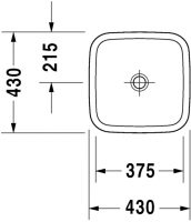 Раковина Duravit DuraStyle 43х43 034943 схема 1