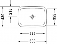 Раковина Duravit DuraStyle встраиваемая 60х43 037260 схема 1