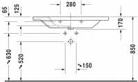 Раковина Duravit DuraStyle 100х48 232010 схема 4