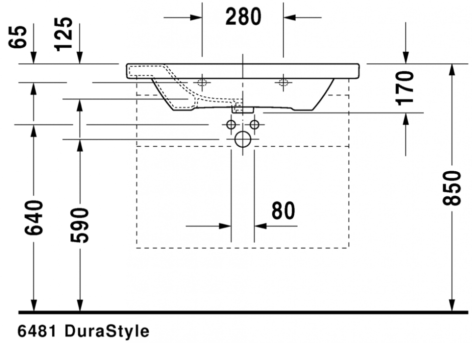 Раковина Duravit DuraStyle 80х48 232080 ФОТО