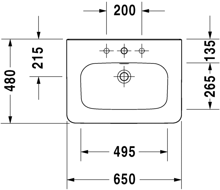 Раковина Duravit DuraStyle 65х48 232065 ФОТО