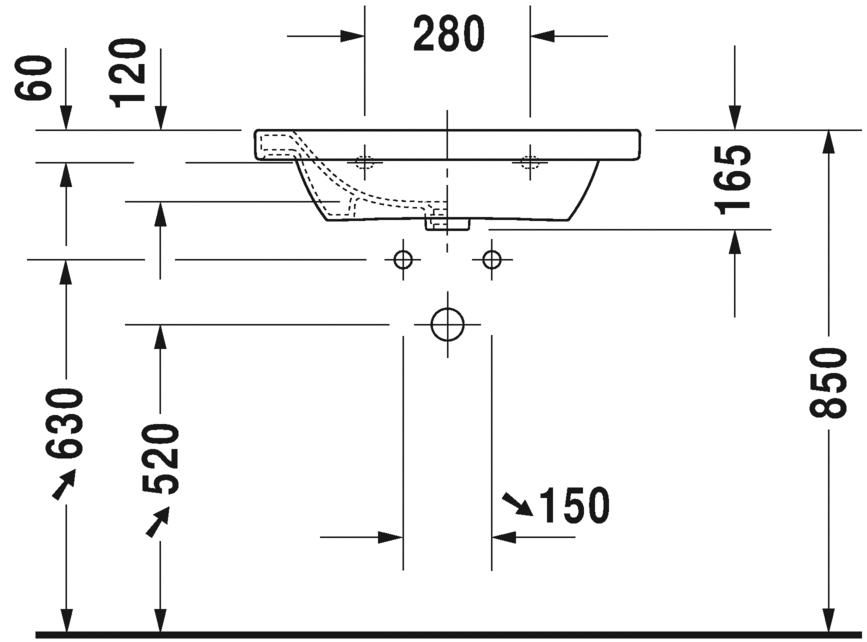 Раковина Duravit DuraStyle 65х48 232065 ФОТО