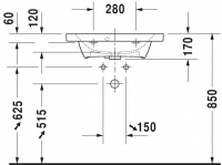 Раковина Duravit DuraStyle 63,5х40 233763 схема 2