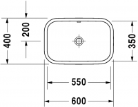 Раковина Duravit Happy D.2 60х40 231460 схема 1