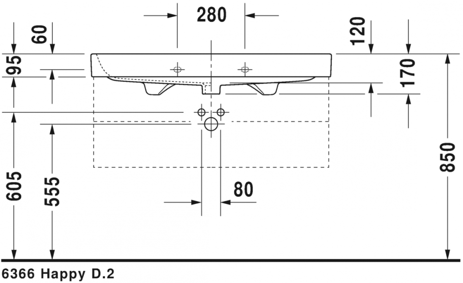 Раковина Duravit Happy D.2 100х50,5 231810 ФОТО