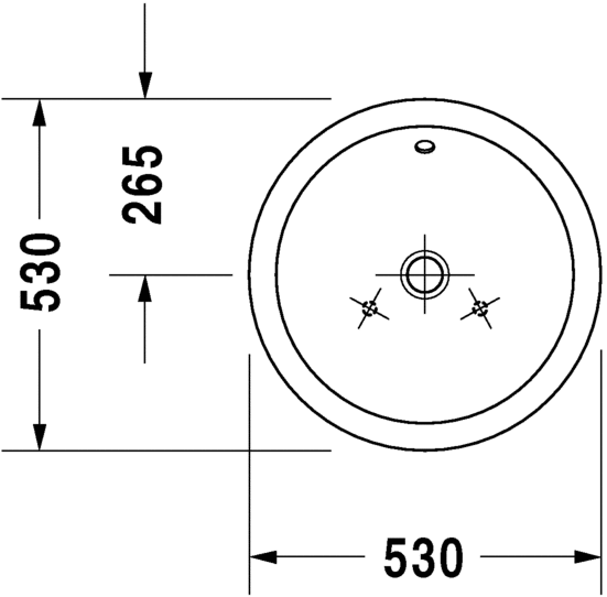 Раковина Duravit Starck 1 53х53 044753 ФОТО