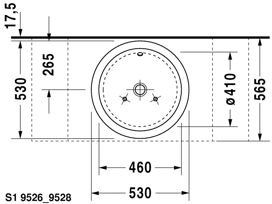 Раковина Duravit Starck 1 53х53 044753 ФОТО