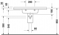 Раковина Duravit Starck 3 105х48,5 030410 схема 4