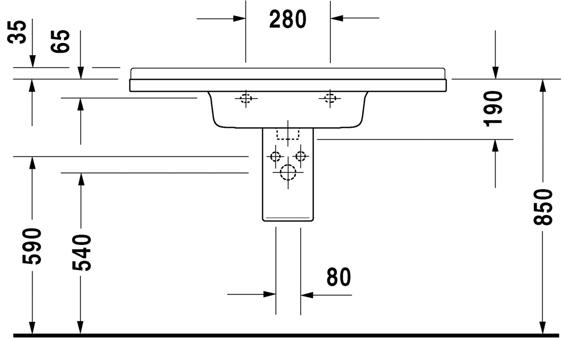 Раковина Duravit Starck 3 105х48,5 030410 схема 4