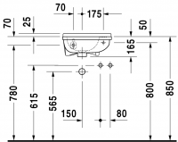 Раковина для ванной комнаты Duravit Starck 3 075140 40х26 см схема 3