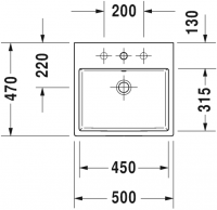 Раковина Duravit Vero Air 50х47 235050 схема 1