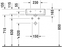 Раковина Duravit Vero Air 45х35 072445 схема 2