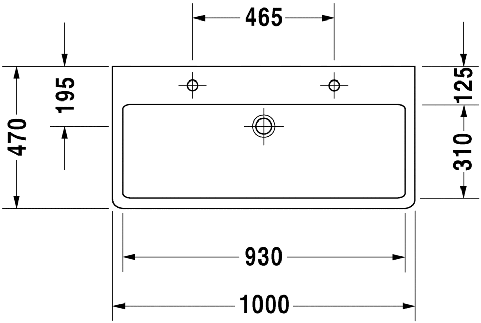 Раковина Duravit Vero двойная 100х47 045410 ФОТО