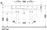 Раковина Duravit Vero двойная 100х47 045410 схема 5