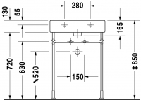 Раковина Duravit Vero 60х47 045460 схема 3