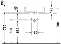 Раковина Duravit Vero накладная 50х47 045250 схема 2