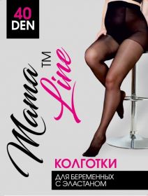 Колготки MamaLine 40 den гладкие с эластаном (черные) 802