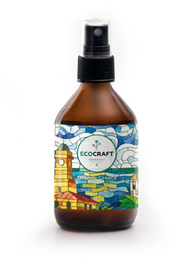 Ecocraft - Несмываемый спрей-кондиционер  для блеска, гладкости и упругости волос "Orange Greece" Апельсиновая Греция 100 мл