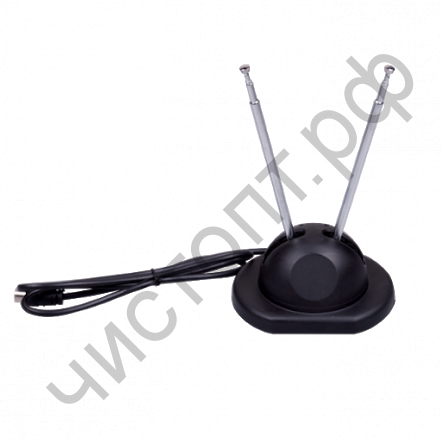 Антенна RITMIX RTA-002, комнат, пассив. 5 дБ DVB-T, DVB-T2, ISDB-T, DMB-T/H, ATSC, DAB. VHF:87.5-230 МГц ; UHF:470-862 МГц; FM:  87,5-108 МГц. 75 Ом. 1 м. 4-50 см.