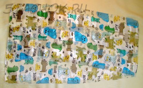 Шарф "Мультяшные собачки" бежевый