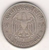 2 марки 1934 г. Германия